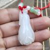 Pingente Magnólia do Afeganistão pingente de jade branco pingente de jade feminino joias artesanais suprimentos atacado