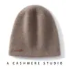 Chapéu de Cashmere Feminino 100% Cashmere Puro Outono e Inverno Mais Fácil de Combinar Cor Sólida Casual Moda Chapéu Quente Tricotado