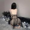 Quieres probar lencería sexy encaje sexy lazo seductor tirantes camisón encaje bata con cordones traje para el hogar