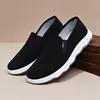 Sapatos Casuais Masculinos Outono Novo Sapatos para Homens de Meia-Idade e Idosos Confortáveis de Cano Baixo para Dirigir Sapatos de Tecido Old Beijing