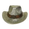 Cross-border Novo Glitter Chapéu De Cowboy Halloween Preto Ouro Prata EVA Composto Chapéu De Cowboy Cabeça De Gado Acessórios