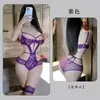 Fan Lei Ropa Interior Sexy Tentación de Hermana Real Sexy Encaje Perspectiva No-se-quita-uno Pijama Traje Morado 891