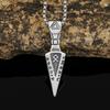 Joyería personalizada de acero inoxidable caliente de comercio exterior transfronterizo, collar de acero de titanio con flecha retro para hombres europeos y americanos, accesorios para mujeres al por mayor
