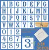 Suministro Exclusivo Transfronterizo de Juego de 36 Piezas de Plantillas de Letras del Alfabeto Inglés Pintadas con Números 62 Decoración de Pared Hueca para Pintar