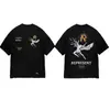 Camiseta Casual Solta de Manga Curta com Estampa de Letras e Ícone Representativo Transfronteiriço para Mulheres e Homens, Exportação