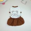 Estilo INS Verano Coreano Delgado Oso Bordado Vestido Camiseta Perro Ropa para Mascotas Gato Oso de Peluche Ropa Linda