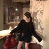 Conjunto de Dos Piezas de Punto de Alta Calidad para Mujer, Estilo Coreano, Holgado, Casual, Versátil, Elegante, con Estilo, Adelgazante, para Otoño e Invierno 2025