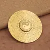 Bússola Bagua Sólida de Latão Giroscópio de Ponta de Dedo Tai Chi Manípulo Rotativo Dupla Face Mobiliário de Escritório Casa Venda por Atacado