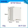 Caja de conexiones con guía tipo riel para tarjetas carcasa de plástico ABS suministro directo de fábrica caja de control P55 P55A 90*90*40