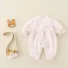 Estilo Otoñal (Doble Capa) Mameluco Romper Floral para Uso al Aire Libre, Ropa para Bebé Infantil Niños Largo