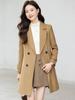 Gabardina de Traje para Mujer Primavera y Otoño Nueva Chaqueta de Traje de Gama Alta Estilo Coreano Nueva Holgada Color Caqui Gabardina de Traje Chaqueta
