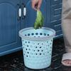 Cubo de basura doméstico sin tapa con anillo de presión, cubo sanitario simple, barril hueco para cocina y baño, color de contraste, papelera al por mayor