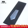 Caixa de Embalagem Elegante com Janela Preta, Caixa de Cartão para Embalagem de Gravata Preta, Caixa de Envelope Impressa Portátil, Caixa de Embalagem para Presente em Estoque, Atacado