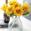 Suministro directo ventas de fábrica girasol de rama corta flor artificial decoración familiar flor falsa decoración del hogar