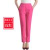 Pantalones de Verano para Mujer de Algodón y Lino, Cintura Alta, Tallas Grandes, Corte Holgado, Adecuados para Madres de Mediana Edad y Mayores, Casual de Pierna Recta, Elásticos, Cómodos y Alargan las Piernas