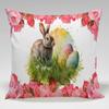 Funda de almohada de conejo de Pascua de piel de durazno transfronteriza decoración navideña para el hogar cojín cuadrado para sala de estar cojín para siesta
