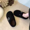 Pantuflas peludas para mujer, aptas para usar en exteriores, estilo francés, de punta cerrada, estilo nuevo, otoño e invierno 2026, felpa, sensación de pantufla de algodón de alta calidad, sin cordones, suela gruesa