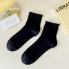Calcetines Finos de Malla Hueca para Mujer de 200 Agujas, Calcetines Cortos de Color Sólido para Maternidad, Calcetines con Puño de Burbuja y Encaje, Sin Costuras