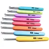 Herramientas de Tejer Agujas para Suéteres RX Coloridas Mango de Plástico Crochet de Aluminio Juego de 8 Bolsas Transparentes Empaque