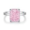 Anel de diamante amarelo de prata esterlina S925 adequado para atendimento em banquetes, anel de diamante de alto carbono com corte de flor de gelo, anel de casamento para Europa e Estados Unidos, atacado transfronteiriço