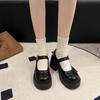 Zapatos Estilo Japonés Jk Punta Redonda Retro Mary Jane de Piel para Mujer Otoño 2025 Nuevo Tacón Alto Suela Gruesa Zapatos de Primavera y Otoño