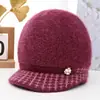 Gorro de Invierno para Mujeres de Mediana Edad y Mayores Abuela Mamá Persona Mayor Gorro Cálido Más Terciopelo Protección contra el Frío Lana Gorro de Punto para Señora Mayor