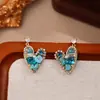 Reino Secreto del Mar AzulEstilo Étnico Retro Pendientes de Turquesa Pendientes de Borla de Perla Florales Trabajo Pesado Colgantes de Oreja de Lujo Ligero