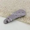 Grampo Lateral para Cabelo Triangular com Gota Floral Estilo Coreano, Design Único, Presilha BB Versátil para um Look Estiloso, Presilha para Franja