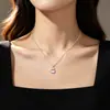 Collar con colgante de bolsa de la suerte de plata pura