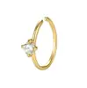 Anillo de Nariz de Plata de Ley S925 con Forma de Estrella y Circonita para Mujer, Estilo Europeo y Americano, Joyería para Nariz sin Perforación, Ear Cuff, Venta al por Mayor en Stock
