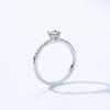 S925 novo anel de diamante simples de quatro garras anel de diamante clássico pequeno anel de dedo fechado fresco simulação de casamento joias de diamante