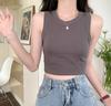 Ropa Interior de Estilo Nuevo con Sentido de Diseño de Almohadilla para el Pecho Una Pieza Short Bottoming Camisola Ajustada para Mujer
