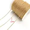 Cadena de Cobre K Chapada en Oro de 1.18m Cadena Tipo O Cadena Fina Cadena con Colgante Extensión Collar Pulsera Accesorios para Joyería DIY Venta al por Mayor