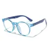 Nuevas gafas TR90 para niños con filtro de luz azul, almohadillas nasales de silicona para niños y patillas de silicona para niñas, gafas plegables de montura redonda al por mayor