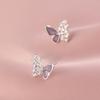 Pendientes de mariposa japoneses y coreanos 2023, nuevos y populares pendientes de esmaltado con diamantes de diseño de nicho de alta calidad, regalo de cumpleaños para mujer