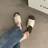 Pantuflas de verano para mujer para exteriores 2024 nuevo estilo de hada francesa sandalias planas suaves de playa para el mar