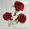 Flores artificiales rojas para bodas al por mayor decoración de salón de bodas flor artificial diseño de habitación de bodas flor de mesa de noche flor de techo de hotel