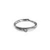 Anillo Versátil de Personalidad Plateado Galvanizado de Plata S999 de Alta Calidad para Mujer, Joyería de Anillo de Corona con Diamante de Seis Garras de Lujo Ligero