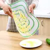 Tabla de cortar esmerilada para cocina casera, Tabla de cortar transparente, Tabla de plástico para cortar frutas para dormitorio, Tabla de cortar delgada antideslizante