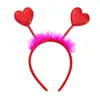 2026 Diadema de Corazón con Lentejuelas Rojas para el Día de San Valentín Transfronterizo Decoración para Fotos de Fiestas y Festivales Tocado Venta al por Mayor en Stock