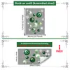 Rama de pino navideño con lazo Colgante Calcetín navideño de dibujos animados Hombre de jengibre Pegatina para ventana Decoración del hogar Pegatina electrostática para vidrio