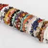 Pulsera Pulsera de Grava de Cristal de Piedra Natural Más Vendida en Amazon Transfronteriza Tejida Elástica Pulsera de Grava Irregular
