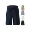 Pantalones Cortos Elásticos de Pana Europeos y Americanos con Cordón, Pantalones de Cinco Puntos, Pantalones Cortos Casuales de Playa de Talla Grande para Hombre