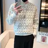 Suéter grueso para hombre otoño e invierno manga larga camiseta interior para hombre top marca de moda nueva 2023 suéter de ropa interior