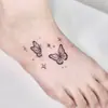 Pegatinas de Tatuaje Populares Transfronterizas Estilo Ins de Gama Alta Minimalistas Frescas y Románticas de Estrella y Mariposa