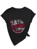 Camiseta de Verano de Manga Corta con Cuello en V para Mujer de Tallas Grandes (100 kg), con Diseño y Estampado Únicos, Top Adelgazante