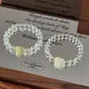 Pulseira de Cristal Amarelo Natural com Design de Pixiu, Doce e Translúcida, Joia de Alto Padrão para Meninas