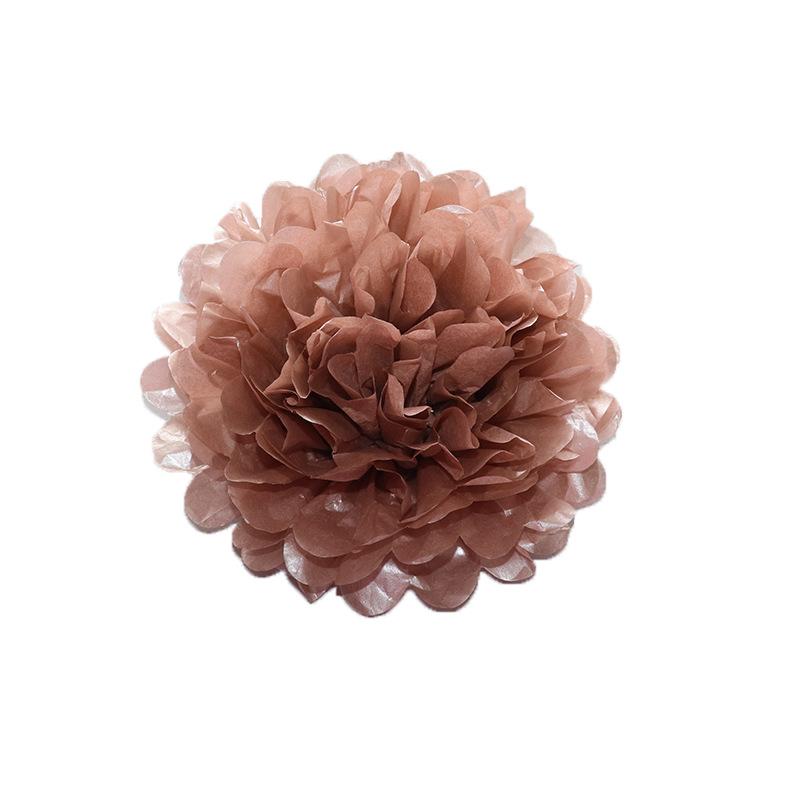 玫瑰金纸花球白底
