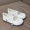 Zapatos Mary Jane florales pequeños con lazo para mujer, nuevos zapatos planos de ballet de lunares 2026, zapatos bajos para mujer que no cansan los pies
