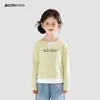 Ropa Infantil, Camiseta de Manga Larga Falsa de Dos Piezas para Niños, Nuevo Estilo de Primavera para Niñas, Top Casual Elegante, Atuendo de Primavera para Niños Mayores, Ropa de Moda